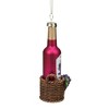 Northlight 6.25" Pink and Brown Wine Bottle Hanging Christmas Ornament - 2 of 3