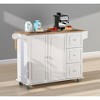 Kitchen Island with Dropleaf Top, Towel and Spice Rack - 3 of 4