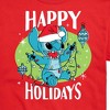 Men's - Lilo and Stitch - Happy Holidays Christmas Short Sleeve Graphic T-Shirt - 2 of 4