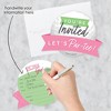 Big Dot of Happiness Golf Girl - Shaped Fill-In Invitations - Pink Birthday Party or Baby Shower Invitation Cards with Envelopes - Set of 12 - 2 of 4