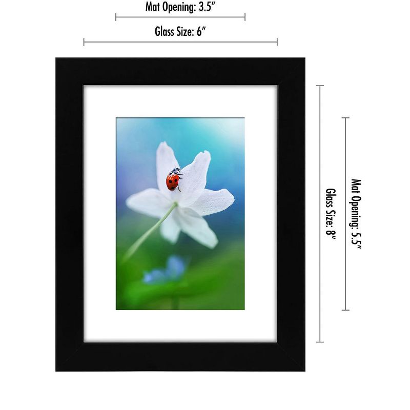 Americanflat Picture Frame with tempered shatter-resistant glass - Available in a variety of sizes and styles, 2 of 8