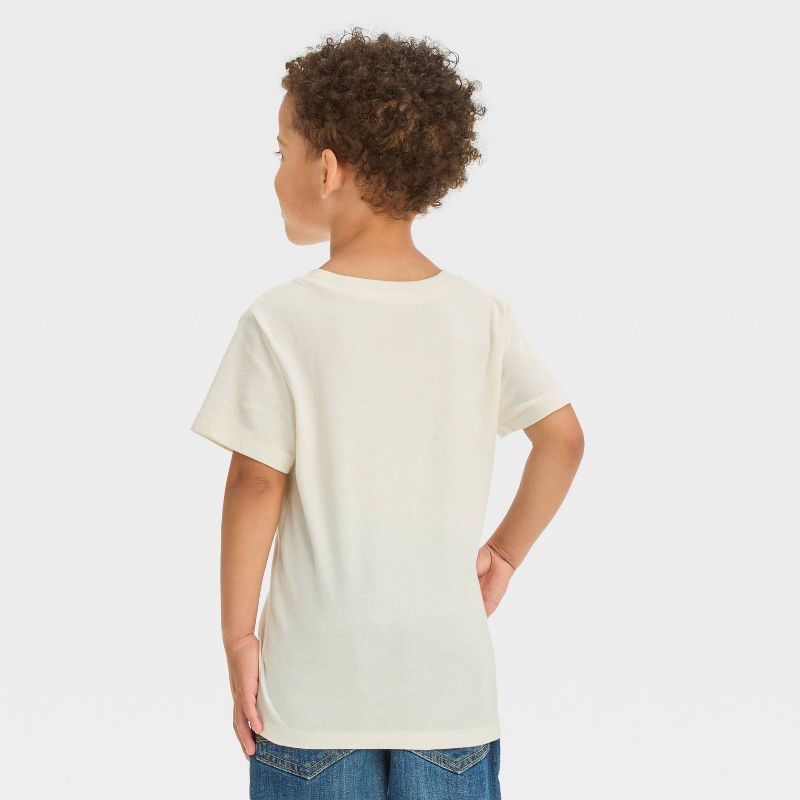 Toddler Boys&#39; Short Sleeve Graphic T-Shirt - Cat &#38; Jack&#8482; Cream, 4 of 5