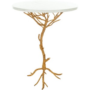Carolyn Accent Table - FOX2512A - Gold/White - Safavieh Couture - 1 of 4