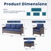 Buenhomino 5-Piece Outdoor Set – Sofa, 2 Single Chairs & 2 Ottomans, Handwoven Wicker, Steel Frame, Weather-Resistant Cushions for Patio - 3 of 4
