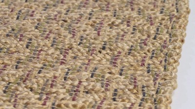 Hand-Knotted Non-Slip Red Jute Rug, 3' x 5'
