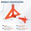 3 Point Trailer Hitch 2" Receiver, Quick Hitch Attachment with Towing Balls, Receiver Tow Drawbar for Tractor Standard Category 1, 10,000Lbs Capacity - 2 of 4