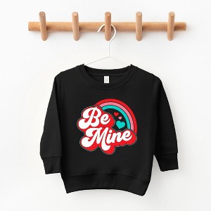 The Juniper Shop Be Mine Rainbow Toddler Graphic Sweatshirt - 1 of 2