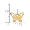 Black Bow Jewelry 14k Yellow Gold & CZ Polished Butterfly Pendant, 16mm (5/8 inch) - 4 of 4