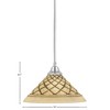 Toltec Lighting Any 1 - Light Pendant in  Chrome with 16" Chocolate Icing Shade - 2 of 2