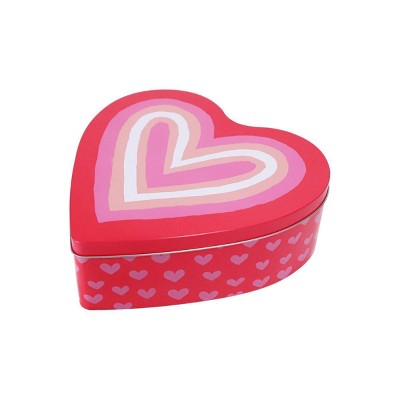 heart shaped tins with clear lids