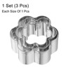 Unique Bargains Durable Rust-proof Dishwasher Safe Cookie Cutter Assorted Sizes 3 Pcs - 3 of 4