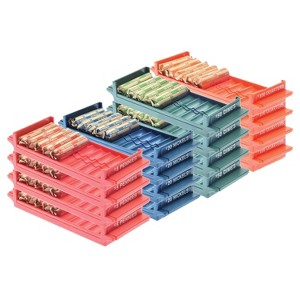 Nadex Coins™ Rolled-Coin-Storage Organizer Tray Sets with Ridges for Loose Coins, 4 Pack in Multicolored - 1 of 4