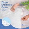 Continental Bedding Waterproof and Feather Proof Luxury Zippered Bamboo Viscose Pillow Protectors: Silky Smooth Comfort for Enhanced Sleep - 2 of 4