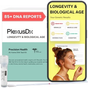 PlexusDx Longevity & Aging Genetic Test | At-Home DNA Test Kit | CLIA Lab | Health Test | 85+ Reports - 1 of 4