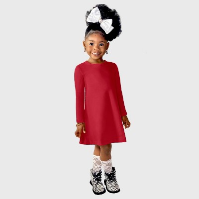 City Threads Long Sleeve Soft 100% Cotton Baby Rib Long Sleeve Dress - USA-Made for Girls/Baby/Toddler