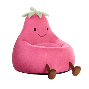 Lyngins Cute Kids' Bean Bag Chair – Cozy Accent Chair & Single Sofa Chair for Toddlers, Kids & Teens, Soft Artificial Rabbit Fur Toddler Sofa - 1 of 4