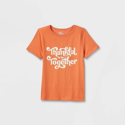 Kids' Adaptive Short Sleeve Graphic T-Shirt - Cat & Jack™ Orange
