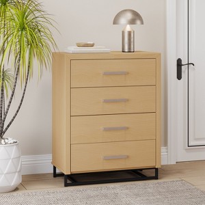 Industrial Modern 4-Drawer Dresser closet Chest Storage Cabinet living Room-Christopher Knight Home - 1 of 4