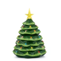 Mr. Christmas LED Illuminated Nostalgic Ceramic Christmas Tree Cookie Jar