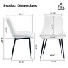 DYHOME Mid-century Modern Dining Chairs, Velvet Upholstered Metal Side Chair, Set of 4 - 3 of 4
