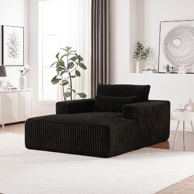 NicBex Couches for Living Room 75"W Corduroy Sponge Sofa Lounge Chair Fluffy Modern Sleeper Chair with 2 Throw Pillows, No Assembly Required