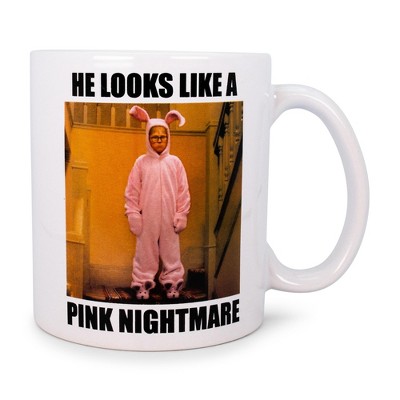 Silver Buffalo A Christmas Story Pink Nightmare Ceramic Mug | Holds 20 Ounces