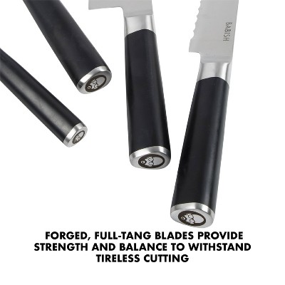 Babish 5 Piece High Carbon Stainless Steel Knife Block Set