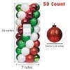 Every Day is Christmas Round 50ct 2.24"/57mm Shatterproof Christmas Tree Ornaments Set, Christmas Tree Balls Decoration - 2 of 4