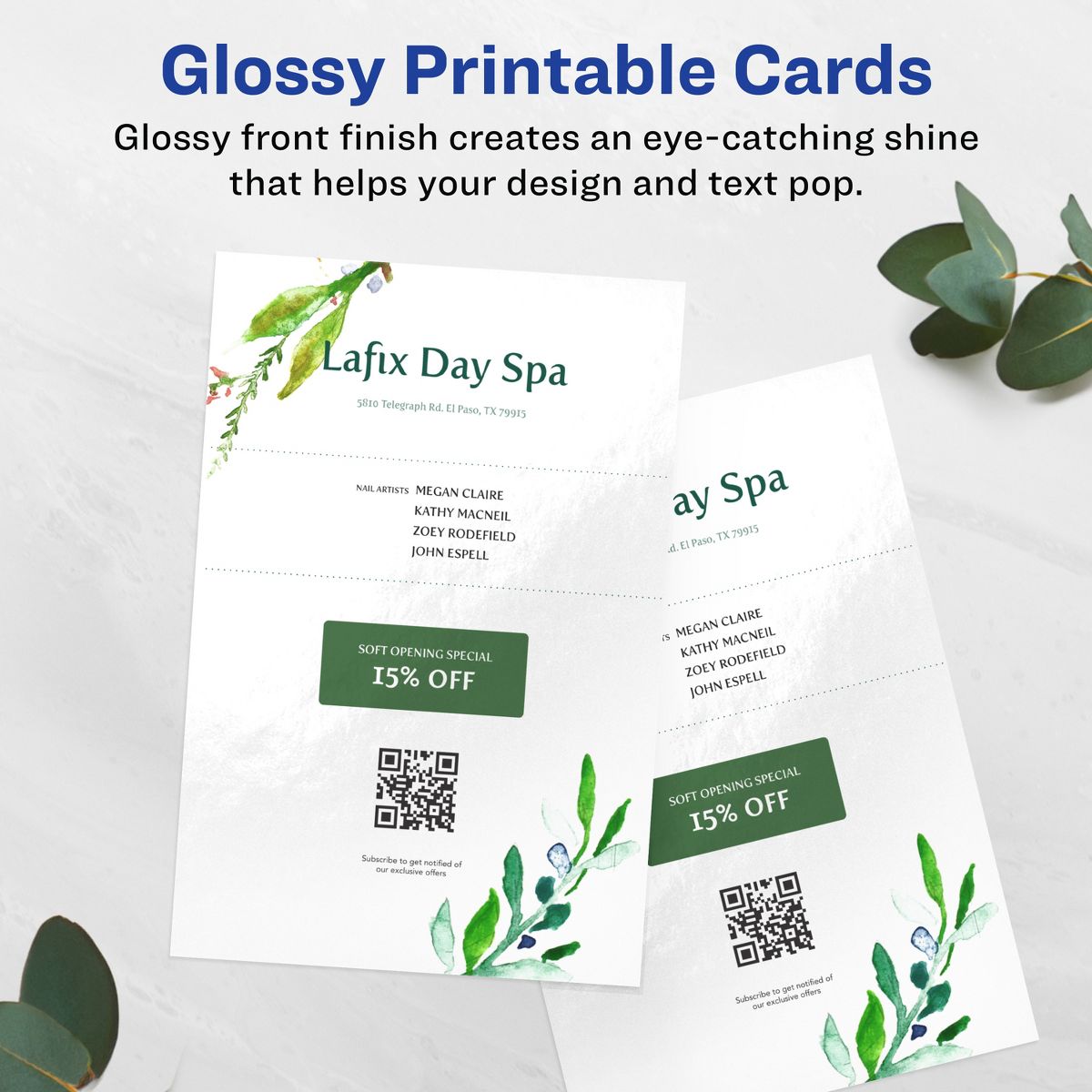 Avery 6" x 9" Rectangle, Glossy White Postcards - thumbnail 2