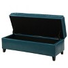 TiramisuBest Storage Ottoman Bench - Purple Fabric Entryway Bench, 50.0"L x 20.5"W x 18.25"H - 2 of 4