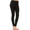 Women's Slim Fit Solid Leggings - One Size Fits Most - White Mark - 2 of 3