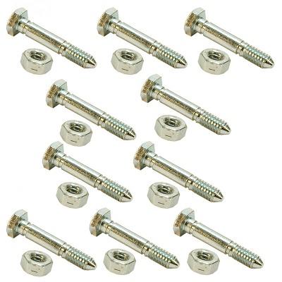 Rotary 10 Pack of Replacement Shear Pins and Nuts For Ariens - 918-10PK
