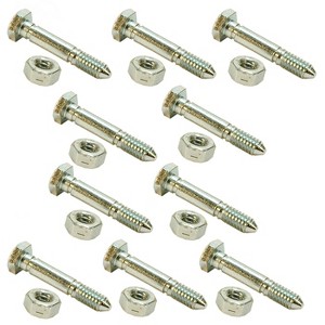 Rotary 10 Pack of Replacement Shear Pins and Nuts For Ariens - 918-10PK - 1 of 3