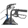 Drive Medical 3 Wheel Walker Rollator with Basket Tray and Pouch, Flame Blue - 4 of 4