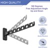 Unique Bargains Stainless Steel Sturdy Wall Mount Foldable Clothes Drying Rack - 3 of 4