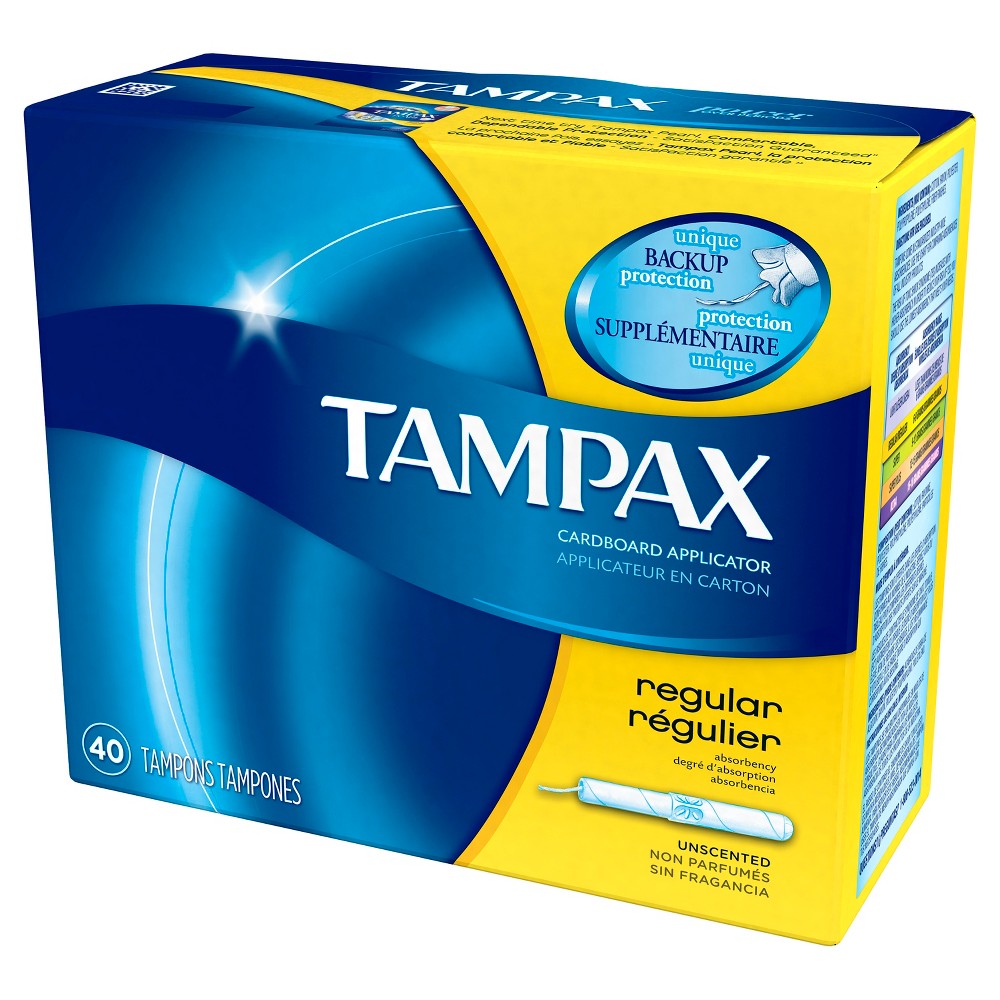 UPC 073010221109 product image for Tampax Anti-Slip Grip Cardboard Applicator Regular Absorbency Tampons - 40 Count | upcitemdb.com