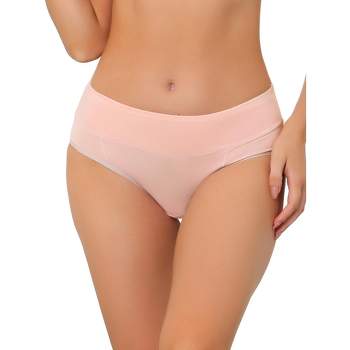 Allegra K Women's Unlined Satin Invisible Bikini Comfortable No-Show Thongs  Gray Large