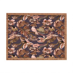 Marta Barragan Camarasa 2Pink tropical birds landscape 18" x 14" Large Rectangular Tray - Deny Designs - 1 of 2