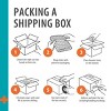 Side-Loading Shipping Box, 9 in. L x 12 in. W x 3 in. H, White, 30-Count Case - 4 of 4