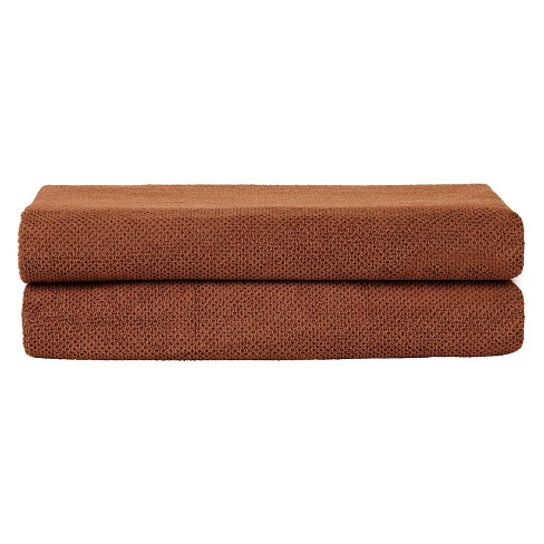 Nate Home By Nate Berkus Cotton Bath Sheet Towel Set 2 Pk Sienna