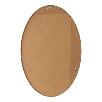 Zayda 24x36 Silver Aluminum Oval Bathroom Mirror