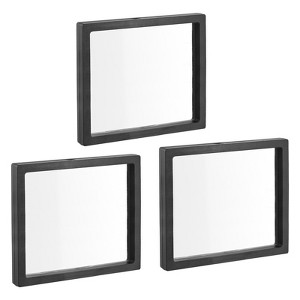 Unique Bargains Floating Frame Display Holder Stand Box Jewelry Box 3 Pcs - 1 of 4