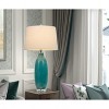 Cal Lighting BO-3085TB-2 150W 3 Way Cullman Glass Table Lamp with Crystal Base and Hardback Taper Drum Fabric Shade (Sold As Pairs) - 3 of 4