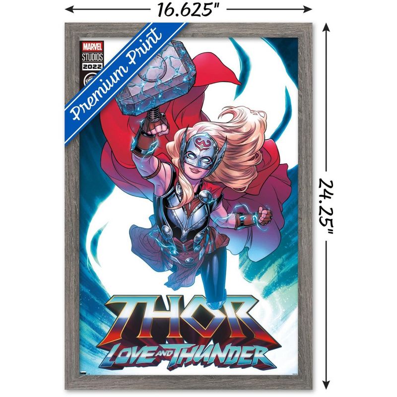 Trends International Marvel Thor: Love and Thunder - Mighty Thor Comic Framed Wall Poster Prints, 3 of 7