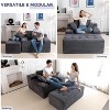 MAXYOYO Oversized Chaise Lounge Sofa, Upholstered Lounge Chair with 3 Pillows for Living Room, Bedroom, No Assembly Required - 4 of 4