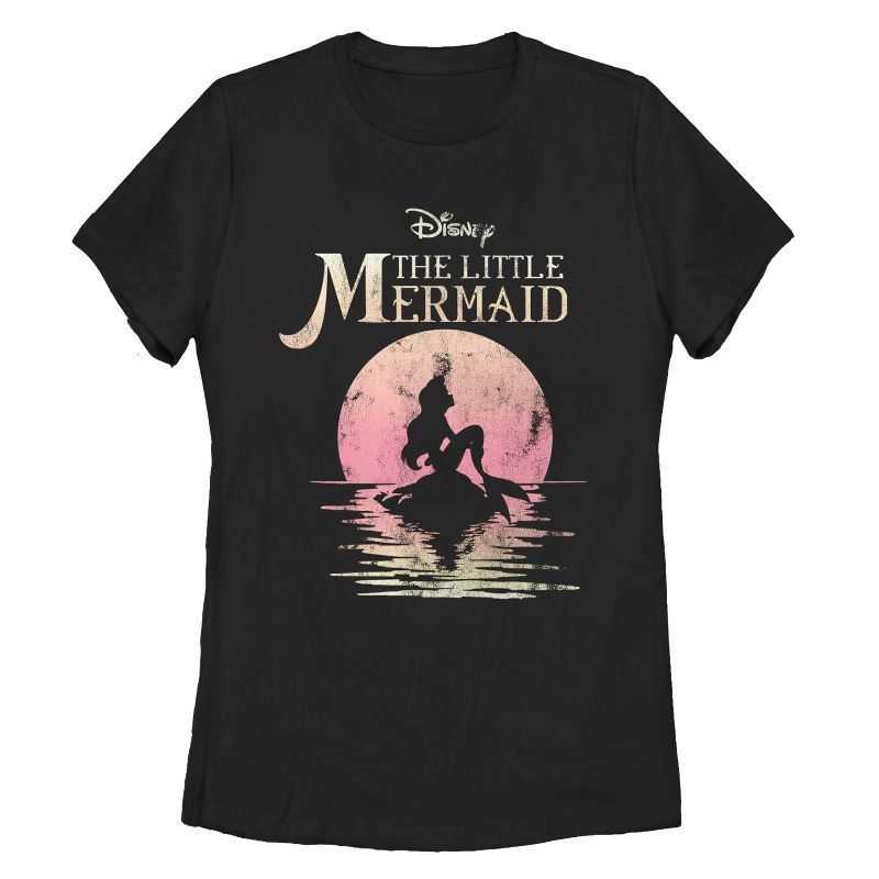 Women's The Little Mermaid Ariel Sunset T-Shirt, 1 of 4