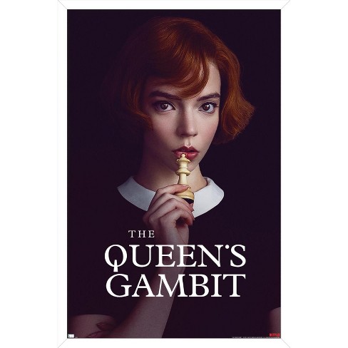 Trends International Netflix The Queen's Gambit - Key Art Framed Wall  Poster Prints White Framed Version 22.375 X 34 : Target
