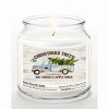 Courtside Market Christmas Trees Evergreen 12.8oz Soy Wax Candle Glass Jar with Brushed Silver Metal Lid - 2 of 3