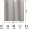 No Hook Shower Curtain Linen Style 76 Inches Heavy Duty Cloth Washable Bathroom 72x76 Inches No Hooks Needed - 2 of 4