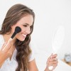 Unique Bargains Diamond Pattern Round Cosmetic Mirror 1 Pc - 3 of 3